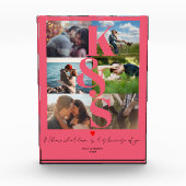 Jubiläumsfoto Collage Pink Fotoblock (Vorderseite)