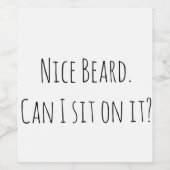 Jubiläumsfreund Geburtstag schöner Bart Weinetikett (Einzelnes Label)