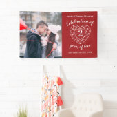 Jubiläumsgarn personalisiertes Foto Banner (Insitu)