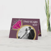 Jubiläumsgarnet jetzt Foto Karte (Vorderseite)