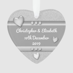 Jubiläumsgeschenk 25 Jahre mit Namen und Datum Ornament