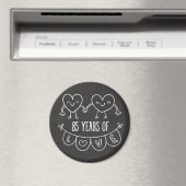 Jubiläumsgeschenk Chalk Hearts Magnet (In Situ (Geschirrspüler))