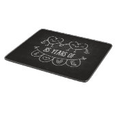 Jubiläumsgeschenk Chalk Hearts Schneidebrett (Ecke)