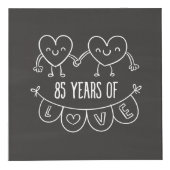 Jubiläumsgeschenk Chalk Hearts Würfel (Vorderseite)