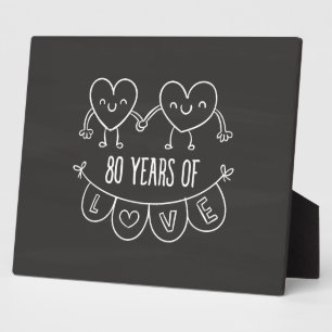 Jubiläumsgeschenk Chalk Herz Fotoplatte