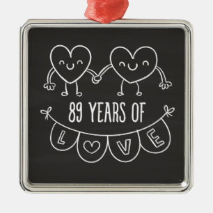 Jubiläumsgeschenk Chalk Herz Ornament Aus Metall