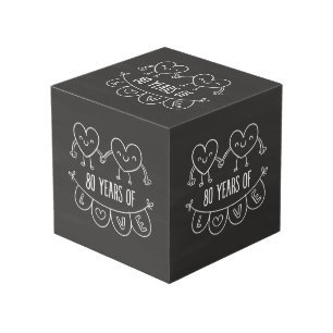 Jubiläumsgeschenk Chalk Herz Würfel