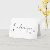 Jubiläumsgeschenk für Ehemann I Adore You Karte (Gelbe Blume)