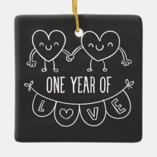Jubiläumsgeschenk für ihr Chalk Square Ornament