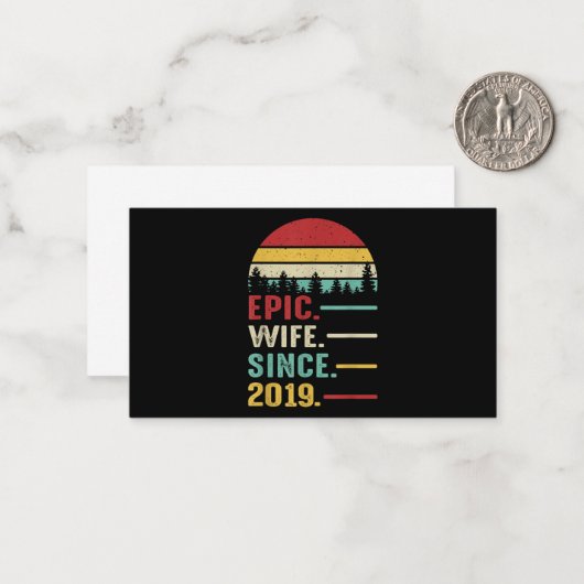 Jubiläumsgeschenk für Ihre epische Ehefrau Mitteilungskarte (Vorderseite/Rückseite Beispiel)