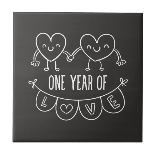 Jubiläumsgeschenk für Ihre Keramik Foto Tile Fliese (Vorderseite)