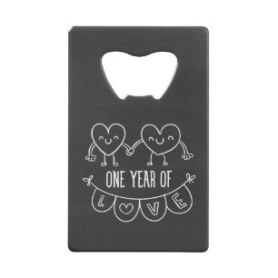 Jubiläumsgeschenk für ihren Chalk Bottle Opener Geldbeutel Flaschenöffner
