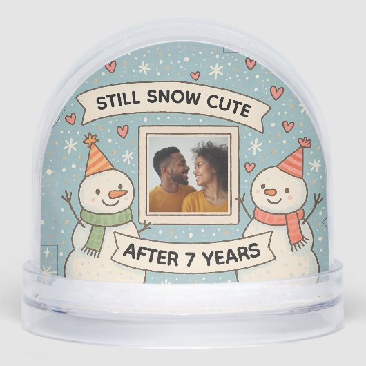 Jubiläumsgeschenk noch Schnee Niedlich Weihnachten Schneekugeln (Vorderseite)