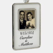 Jubiläumsgeschenk Rahmen-Ornament Silber (Rechts)