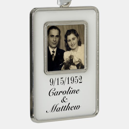 Jubiläumsgeschenk Rahmen-Ornament Silber (Rechts)