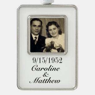 Jubiläumsgeschenk Rahmen-Ornament Silber