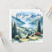 Jubiläumsgeschenk Schweizer Berge Karte (Vorderseite/Rückseite Beispiel)