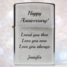 Jubiläumsgeschenk Zippo Lighter mit YOUR TEXT