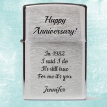 Jubiläumsgeschenk Zippo Lighter sagte ich tun