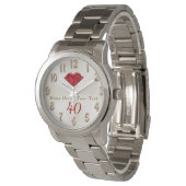 Jubiläumsgeschenke für Ehefrau oder Ehemann Armbanduhr (Schrägansicht)