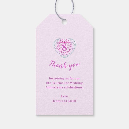 Jubiläumsgeschenke Geschenkanhänger (Rückseite)