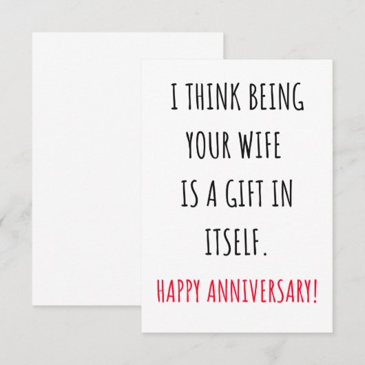 Jubiläumsgeschenke & Karten für Ehemänner (Vorne/Hinten)