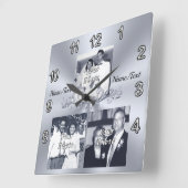 Jubiläumsgeschenke mit Bildern und Text oder Lösch Quadratische Wanduhr (Winkel)