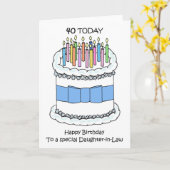 Jubiläumsglücke 40. Geburtstag Karte (Gelbe Blume)