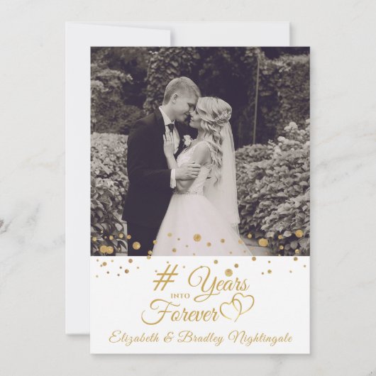 Jubiläumsgolden wirft JAHRE in ewiges Foto Einladung (Vorderseite)