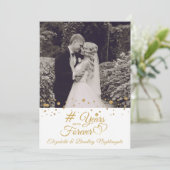 Jubiläumsgolden wirft JAHRE in ewiges Foto Einladung (Stehend Vorderseite)