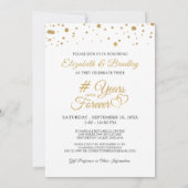 Jubiläumsgolden wirft JAHRE in ewiges Foto Einladung (Rückseite)