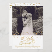 Jubiläumsgolden wirft JAHRE in ewiges Foto Einladung (Vorne/Hinten)