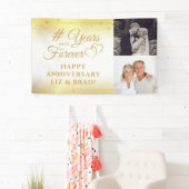 Jubiläumsgolden wirft JAHRE IN ÜBER 2 Foto Banner (Insitu)