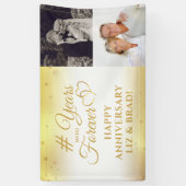 Jubiläumsgolden wirft JAHRE IN ÜBER 2 Foto Banner (Vertikal)