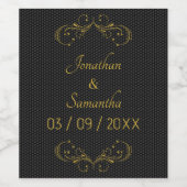 Jubiläumsgoldene Flasche Set Weinmarken Weinetikett (Einzelnes Label)