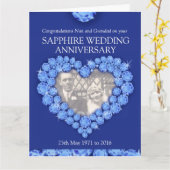 Jubiläumsgrösse Eltern Fotokarte Karte (Gelbe Blume)