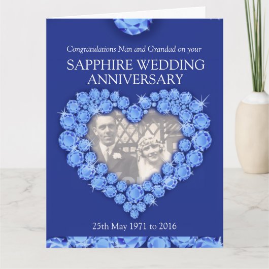 Jubiläumsgrösse Eltern Fotokarte Karte (Vorderseite)