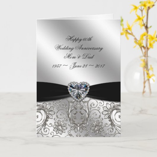 Jubiläumsgrusskarte zum 60. Mal Karte (Gelbe Blume)