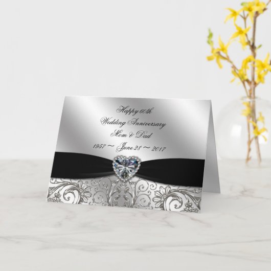 Jubiläumsgrusskarte zum 60. Mal Karte (Gelbe Blume)