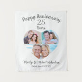 Jubiläumsherz 3 FotoCollage - benutzerdefinierte F Wandteppich (Vorderseite)