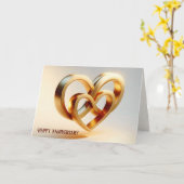 Jubiläumsherz und Unendlichkeitssymbol Karte (Gelbe Blume)