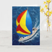 Jubiläumsjacht auf Hoher See Karte (Gelbe Blume)