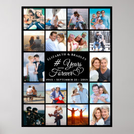 Jubiläumsjahr 18 Fotocollage JAHRE INKRAFTTRETEN Poster