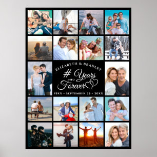 Jubiläumsjahr 18 Fotocollage JAHRE INKRAFTTRETEN Poster