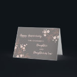 Jubiläumsjahr: Floral Daughter & Tochter Karte<br><div class="desc">Happy Hochzeitstag Karte für Tochter und Tochter im Gesetz mit hübschen hellrosa und weiße Blume,  und herzliche Vers.</div>