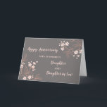 Jubiläumsjahr: Floral Daughter & Tochter Karte<br><div class="desc">Happy Hochzeitstag Karte für Tochter und Tochter im Gesetz mit hübschen hellrosa und weiße Blume,  und herzliche Vers.</div>