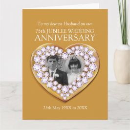 Jubiläumsjubiläum Jubiläum Foto Ehemann Karte
