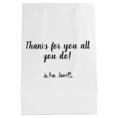 Jubiläumsjubiläum von männlichen Pastoren für Typo Mittlere Geschenktüte (Rückseite)