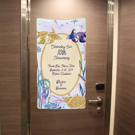 Jubiläumsjubiläum Wasserfarbe Unterwasserfische Kr Banner