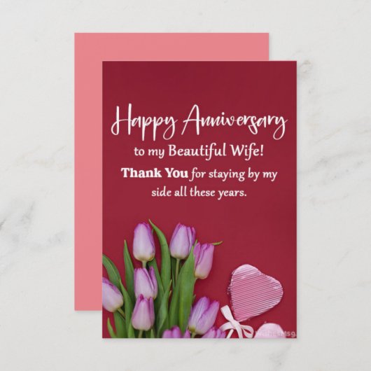 Jubiläumskarte (Vorne/Hinten)